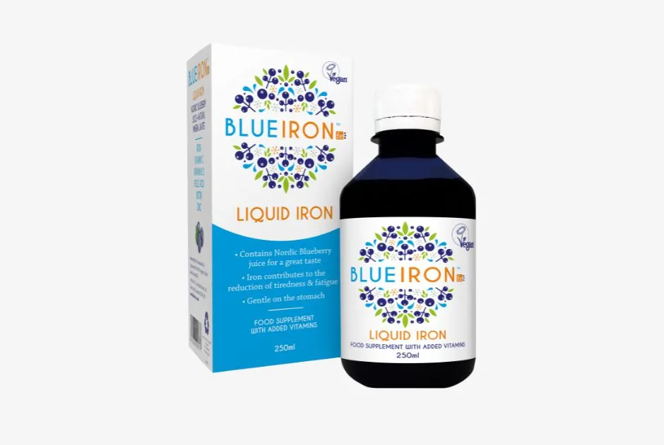 The only UK iron supplement formulated with delicious Nordic blueberries.

